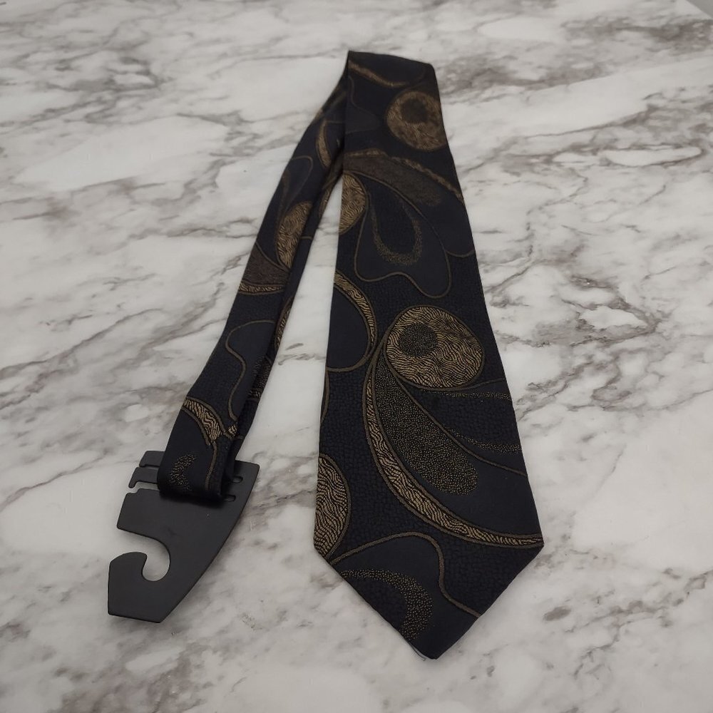 Bachrach Vintage‎ Tie 100 % Seta Silk-Sone Made in Italy Retro Print Multicolor